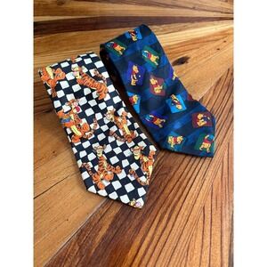 Disney Winnie the Pooh & Tigger Necktie Men's Novelty Cartoon Tie